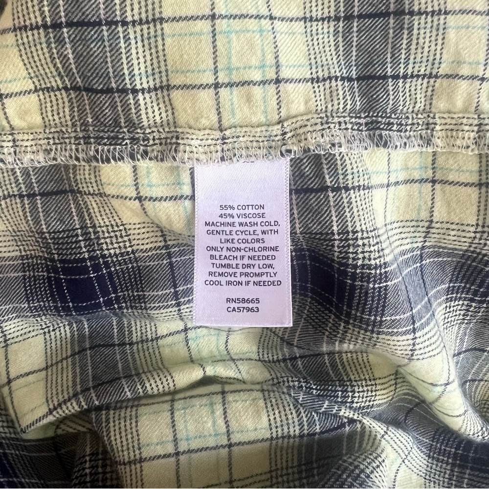 Abound Lime Green and Blue Button Down Shirt Relaxed Fit - Picture 7 of 9